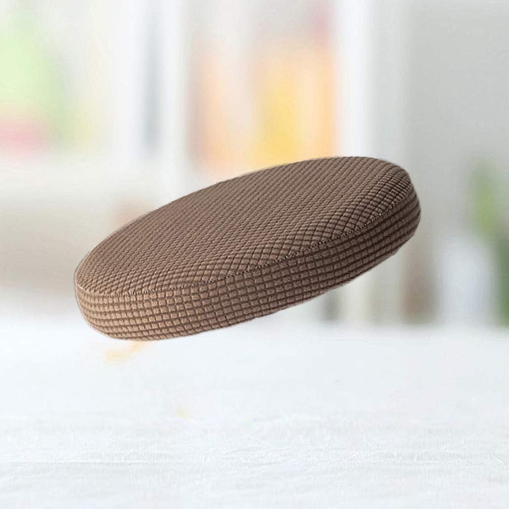 Breathable Round Bar Stool Cover Elastic Padding Cushion Protectors(Chocolate), Picture 7, 38*38 cm - Image 4