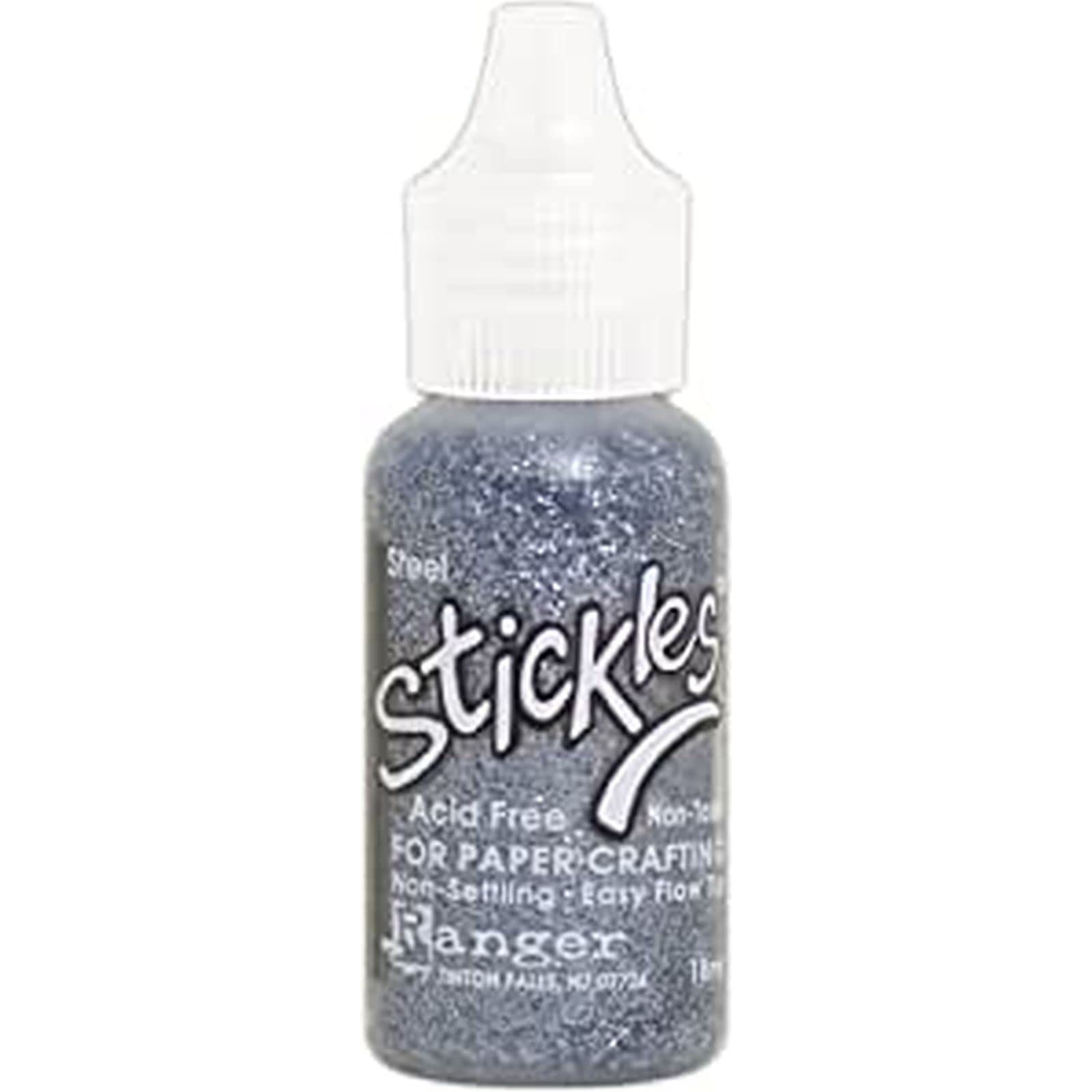 Ranger Steel Stickles Glitter Glue, Synthetic Material, Grey, 2.5 x 2.5 x 7.5 cm