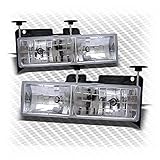 Xtune 1988-1998 Chevy/GMC C/K Series Suburban 1995-1999 Tahoe Headlights Pair 1989 1990 1991 1992 1993 1994 1995 1996 1997