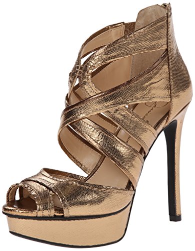 Jessica Simpson Women's Cheere Platform Pump, Bronze, 7.5 M US