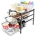 3S Stackable 3 Tier Sliding Basket Organizer Drawer, Cabinet Storage Drawers