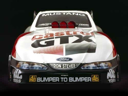 Archival Canvas and Photographic Limited Edition Art Print Mustang Funny Car Front - 1997 20" x 24"