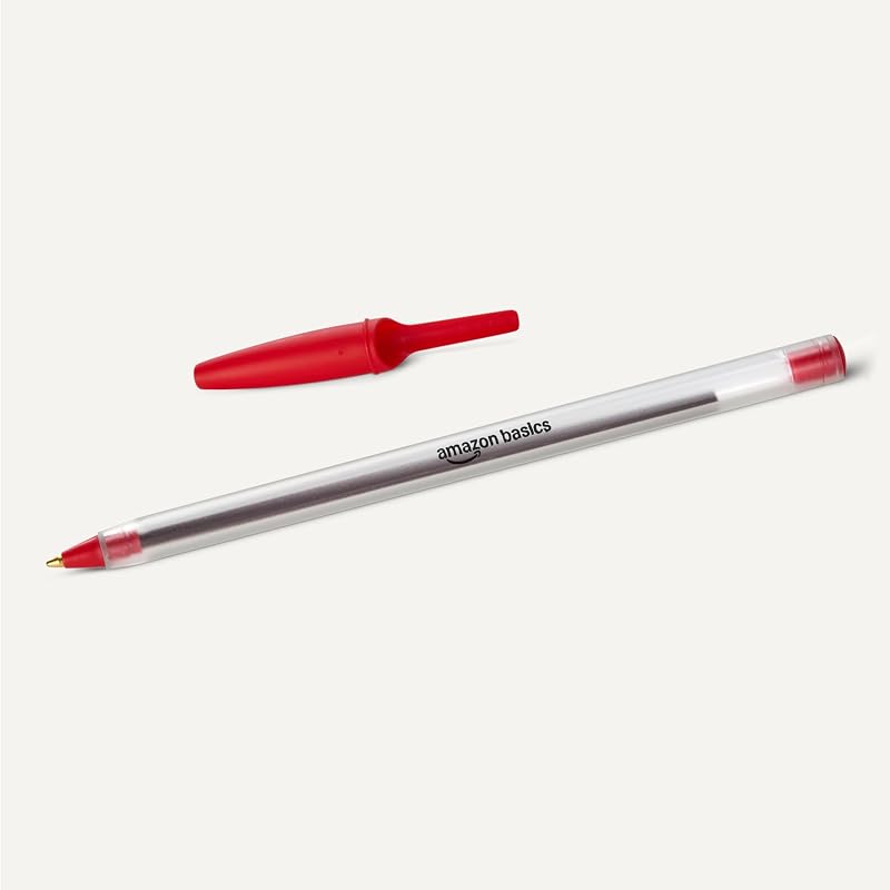 Kugelschreiber, Schnelltrocknend, ideal für Schule und Büro, Mittlere Strichstärke (1,0mm), Rot, 144er-Pack