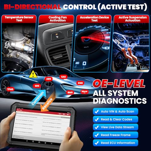 LAUNCH X431 PRO3S+ Elite SmartlinkC2.0 J2534 Car Diagnostic Case Bi-Directional Topology OE, 60+ Maintenance ECU Coding Remote Diagnostic Intelligent CANFD/DOIP/J2534
