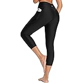 baleaf Women's 20" High Waisted Swim Pants 2025 Long Swim Capris UPF50+ Swimsuit with Liner and Pockets