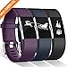 Kasliny for Fitbit Charge 2 Bands, 12 Color Replacement Bands for Fitbit Charge 2 HR Wristband for Women Men Gifts (Small, Large, Pack, Buckle) (#03M(Black/Navy Blue/Plum), Small (5.5-6.7 in))