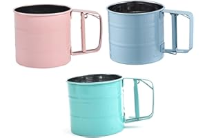 PRETYZOOM 1pc Hand-Pressed Flour Sifter for Baking Fine Mesh Flour Sieve for Bread Cookies Gadgets