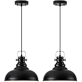 Haolaike Industrial Pendant Light Fixture, Farmhouse Decor Adjustable Metal Hanging Lamp, Vintage Pendant Lighting for Kitche