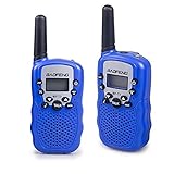 BYBOO Baofeng T3 Kids Walkie Talkies Mini Two Way Radios for Boys Girls Children UHF 462-467MHz Frquency 22 Channels - 1 Pair Blue