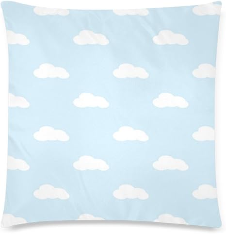 Amazon Co Jp 可愛い 子供 空と雲の背景 座布団 45cm 45cm ホーム キッチン