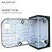 MAXSISUN 3×3 Grow Tent 600D Mylar Hydroponic Indoor Plants Growing Tent with Observation Window and Floor Tray 36x36x72 Grow Cabinet for 4 Plantsthumb 3