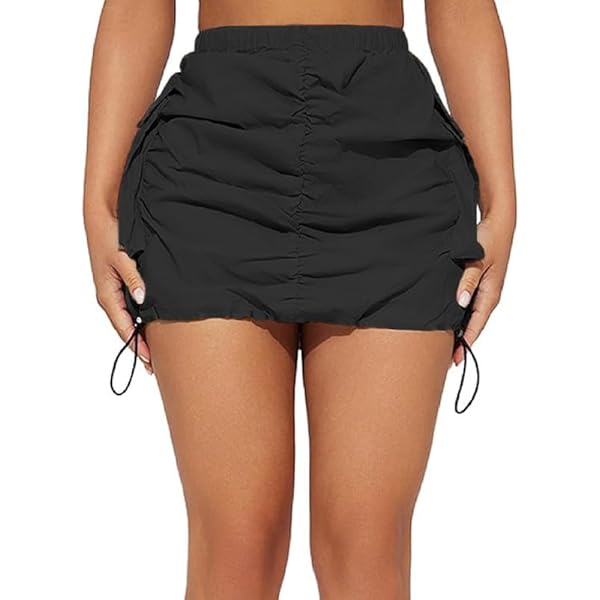 WOMEN SM CARGO INCISION SKIRT 完売品 新品タグ付き Cargo Skirts for Women Summer Casual High Waist Mini Skirt