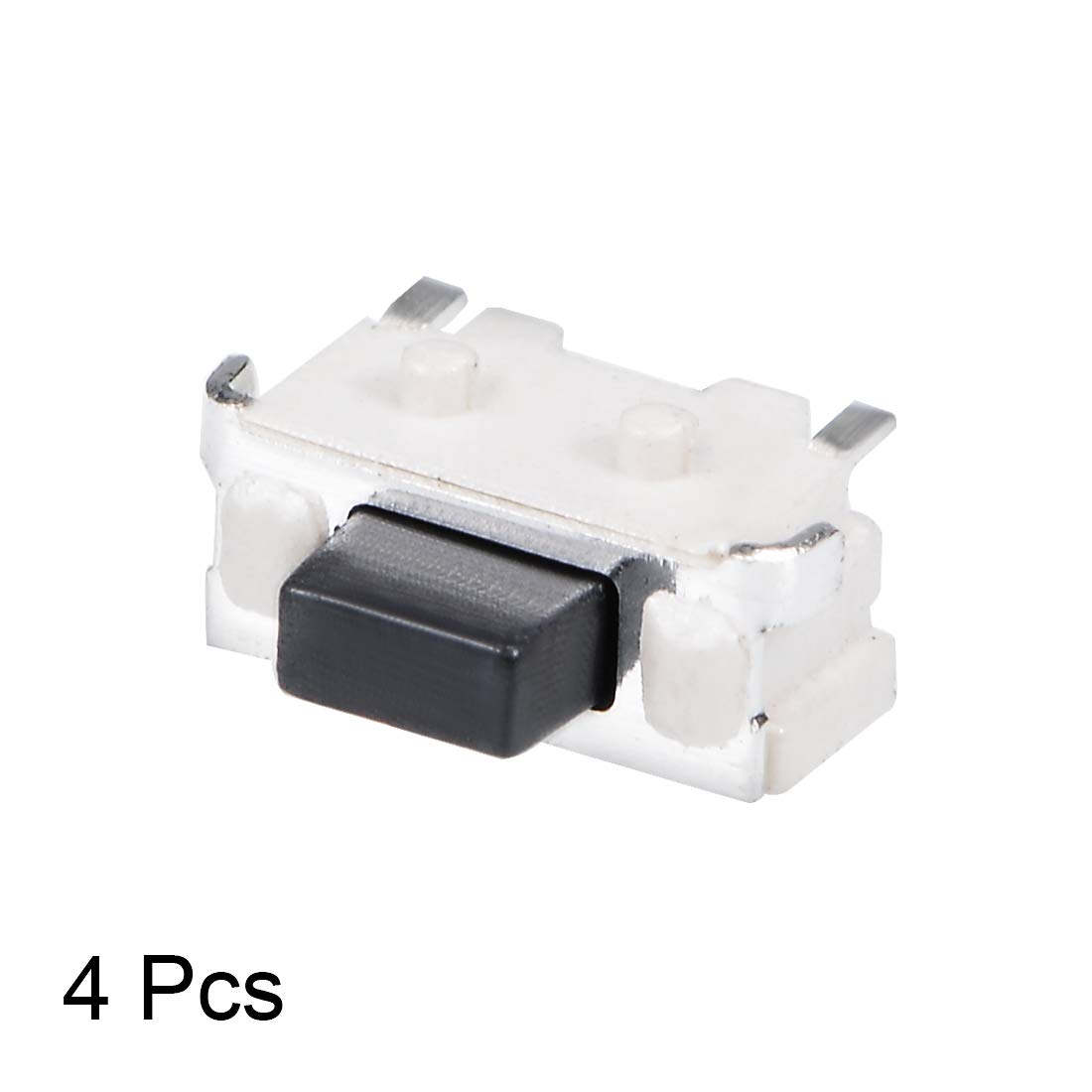 sourcing map 4 Pcs 4 x 2 x 3mm 2 Pin SPST Momentary Push Button Surface Mounted Devices SMT Tactile Tact Switch - Image 3