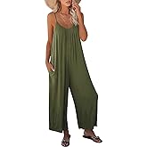 ANRABESS Women Jumpsuits 2026 Casual Sleeveless Spaghetti Strap Boho Wide Leg Rompers Summer Outfits Beach Vacation Clothes