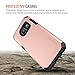Galaxy S7 Case, Trianium [Protak Series] Ultra Protective Cover Case for Samsung Galaxy S7 [Rose Gold] Dual Layer + Shock-Absorbing Bumper Hard Case