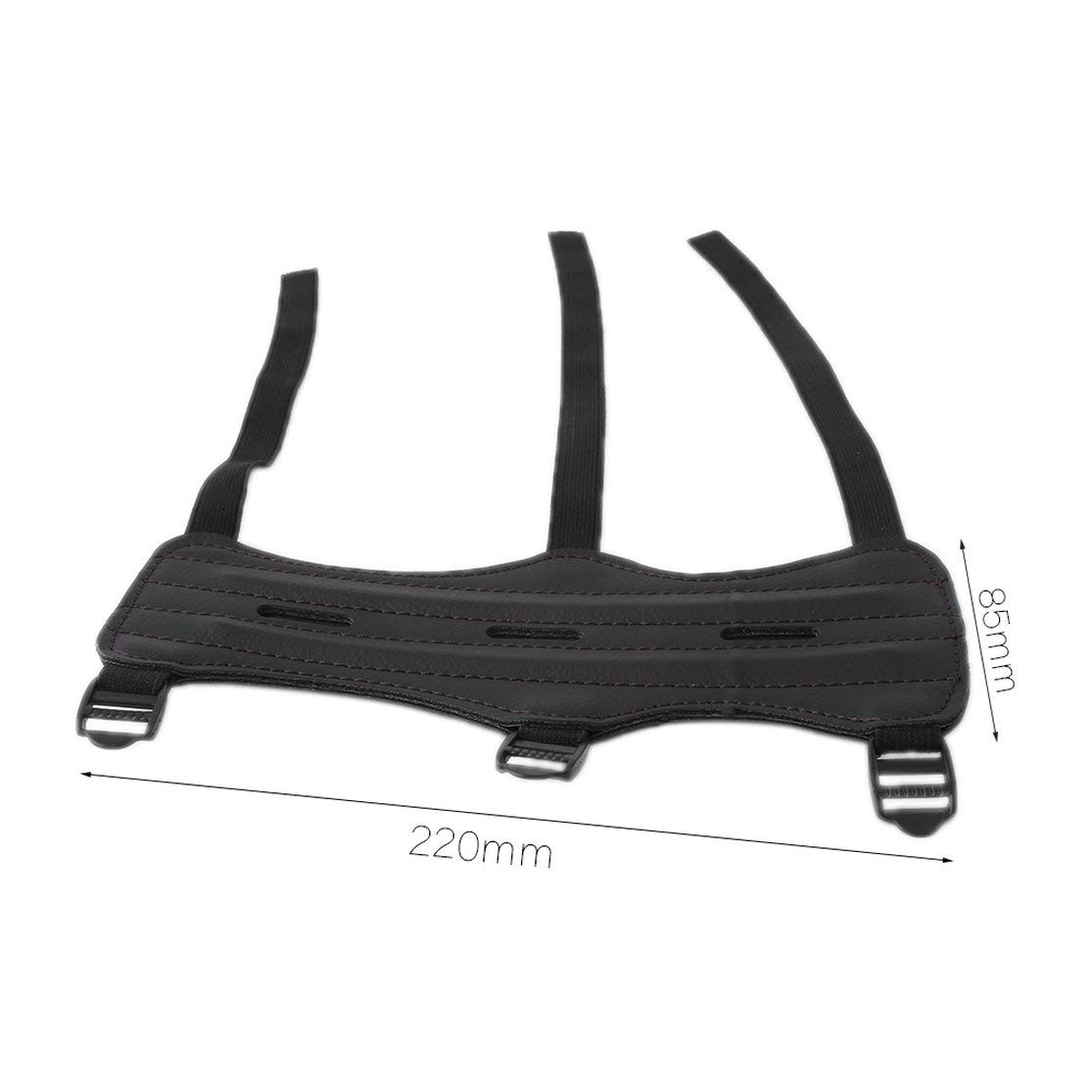 LouiseEvel215 Practical Shooting Archery Arrow Cow Leather 3 Strap Shooting Target Archery Arm Guard Protection Safe Strap Armband