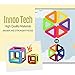 Innoo Tech Magnetic Building Blocks, Magnetic Building Tiles,77 Pieces Magnetic Shapes, ABS Safety Plastic, Instruction Booklet Included, Construction Toys Educational Toys for Toddlers & Kids