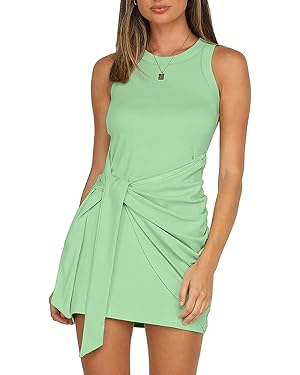 LIYOHON Women's Casual Beach Sleeveless Dress