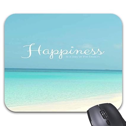 Amazoncom Beach Quotes Happiness Life Quote Mouse Pad 9 X