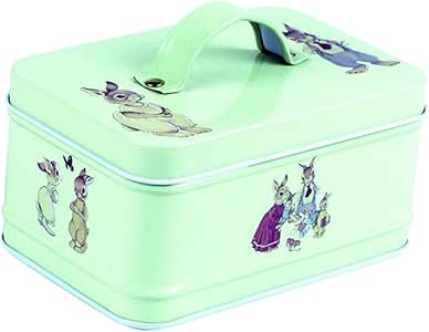 Caja de metal rectangular para galletas, dulces, cocina, lata Rabbit: Amazon.es: Hogar