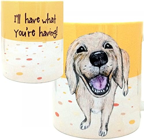 Golden Labrador Retriever Mug by Pithitude - One Single 11oz. White Coffee Cup