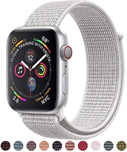SYRE Compatible with Apple Watch Band 38mm 40mm 42mm 44mm, Lightweight Breathable Nylon Sport Band Replacement for iWatch Series 4, Series 3, Series 2, Series 1