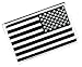 American Flag Embroidered Patch Reverse Black White w/Velcro Brand Fastener
