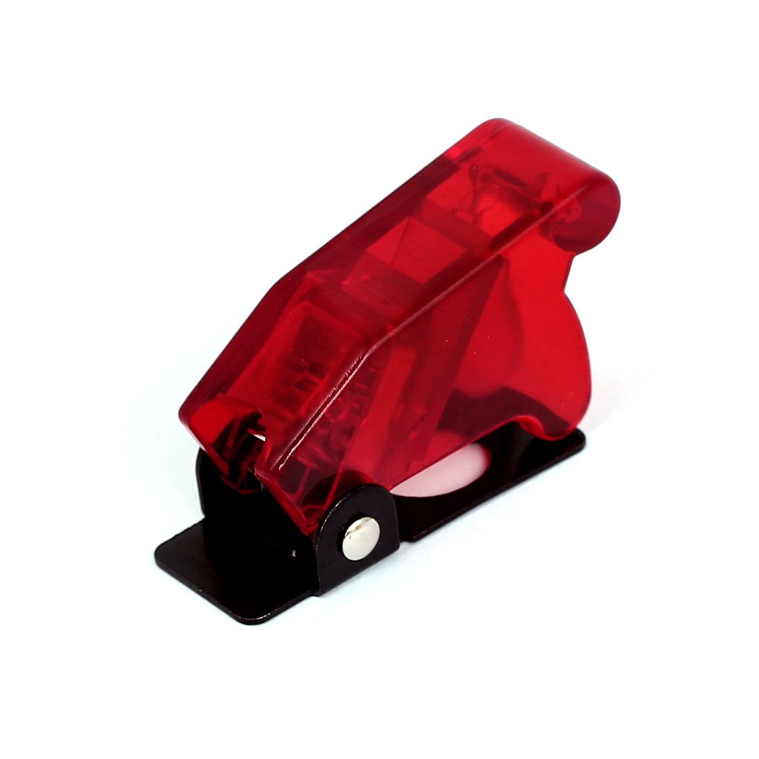 Sourcingmap Plastic 12mm Toggle Switch Waterproof Spring Loaded Safety Cover Red