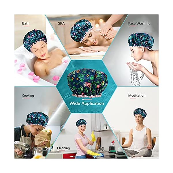 Satin-Bonnet-Shower-Cap-for-Women-Long-HairLarge-Shower-Cap-for-kids-Sleep-Cap-Hair-Bonnet-Reusable-Shower-Hat-Double-Layer-Waterproof-Bath-Hair-Cap-Girls-Head-Cap-Ladies-Spa-Salon Satin Bonnet Shower Cap for Women Long Hair,Large Shower Cap for kids Sleep Cap Hair Bonnet Reusable Shower Hat Double…