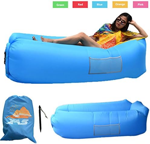 XAS Inflatable Lounger Air Sofa Pouch Couch Portable Hangout Lazy Bag Bed Ideal Waterproof Air Bean Bag for Travelling, Camping, Beach, Park, Backyard