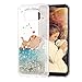 YOKIRIN Galaxy S8 Plus Case, Liquid Glitter Silicone Quicksand Case Floating Moving Bling Hearts Sparkly Print Clear Shockproof Protective Cover for Samsung Galaxy S8 Plus, Cat & Fish Love