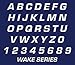Boat & Jetski Registration Numbers - Domed/Raised Decal (16 pcs) White Center/Chrome Outline (Wake Series)