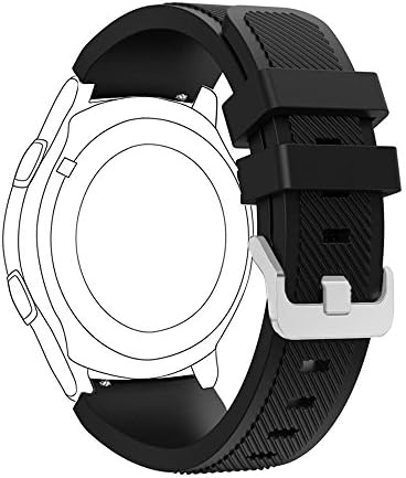 For Samsung Gear S3 Frontier/ Classic Watch Band, AAone 22mm Silicone Replacement Waterproof Sport Strap for Gear S3/Gear S2 R380/Neo R381/Live R382/Moto 360 2nd Gen 46mm Smart Watch, Black