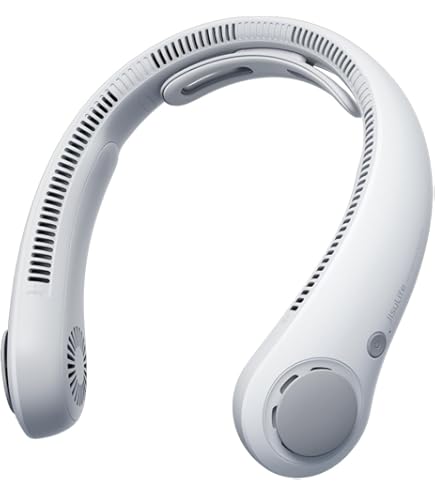 Ventilateur De Cou Portable Rechargeable - 3 Vitesses, Batterie 4000mAh - Pour Sport, Voyage, Extérieur