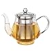 VonShef 25-Oz Glass & Stainless Steel Infusion Tea Pot Loose Tea Leaf Infuser Teapot
