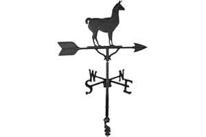 Montague Metal Products 32-Inch Weathervane with Satin Black Llama Ornament