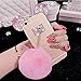 Iphone 5/5s Case,Fusicase New Fashion Style Cute 3D Dimaond Ears Sparkle Bear/Mouese Ears With Rabbit Fur Hair Plush Ball Metal Glitter Tassel Case Fitted For Iphone 5/5s