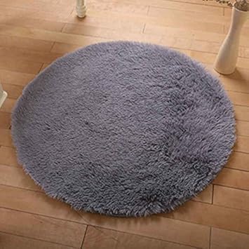Omkuwl Soft Shaggy Area Tapis Rond Salon Tapis Chambre à