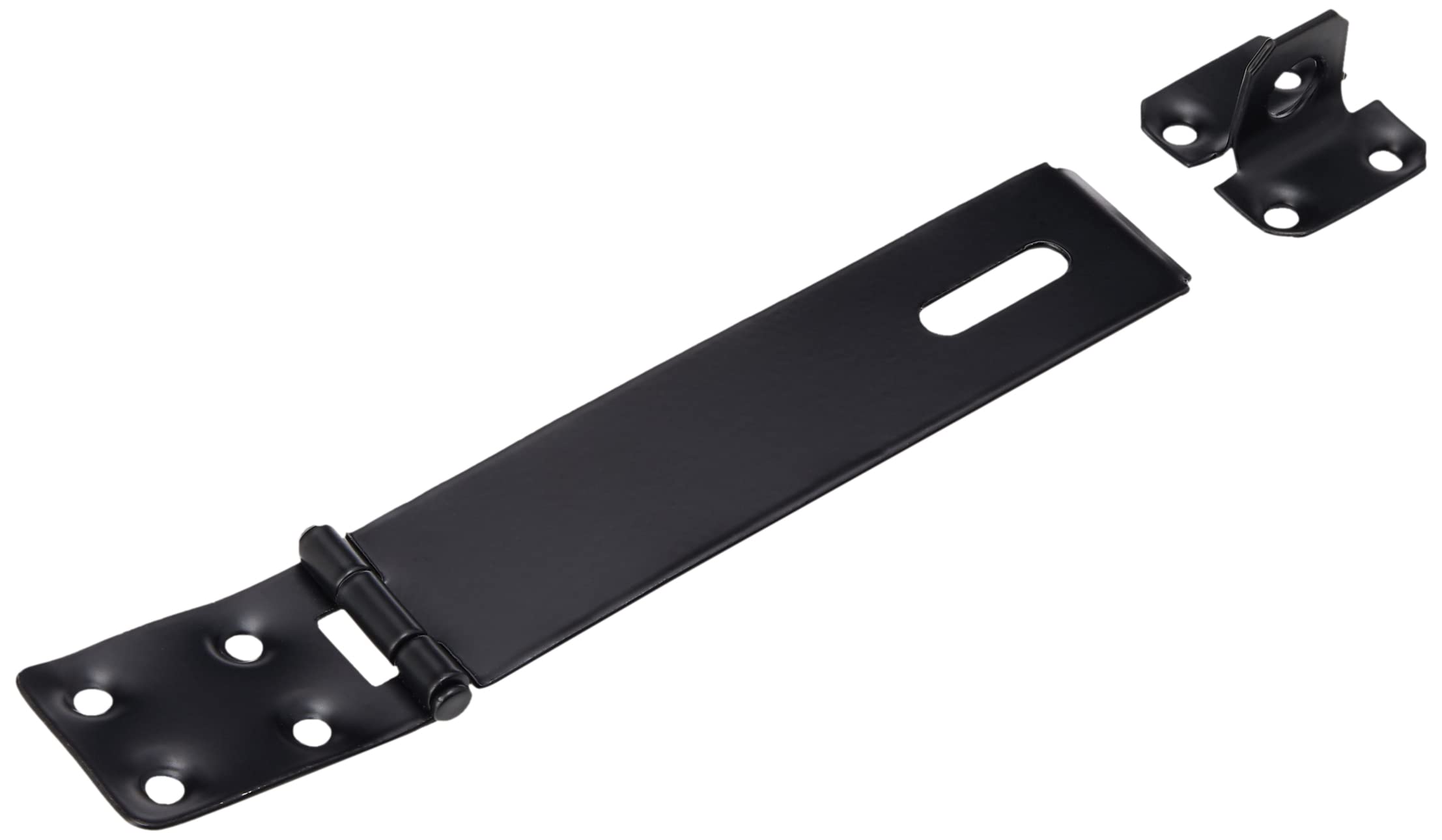 Merriway BH04395 150mm (6 inch) Japanned Safety Hasp and Staple - Black