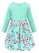 2-10T Kids Girls Pattern Printed Pure Cotton Casual Flower Pleated Dresses