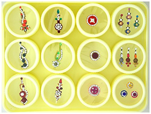 Crystal bindi tattoo dot stickers assorted set of 19 ad…