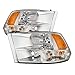 PERDE Quad Headlights Compatible with Dodge Ram 1500 2500 3500 Ram Halogen Chrome Housing w/Performance Lens Includes Driver and Passenger Side Headlamps