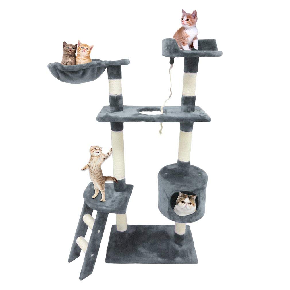Homgrace 130cm/51inch Tall Cat Scratch Post Play Towers Tree Toy