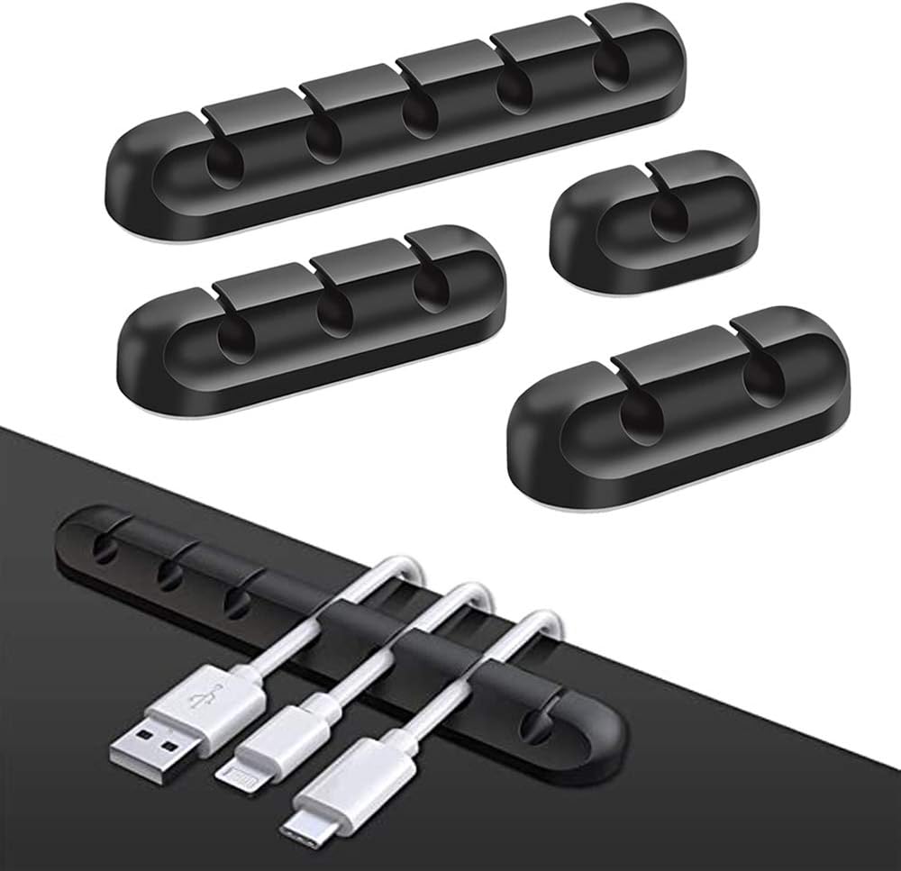 Kabelhalter, Selbstklebende Kabelclips für Netzkabel, 5 Stück