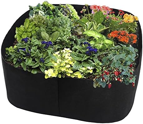 Xnferty Fabric Raised Garden Bed, 3x3 Feet Square Breathable Planting Container Grow Bag Planter Pot for Plants, Flowers, Vegetables (Black)
