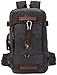 Travel Backpack, Aidonger Vintage Canvas Hiking Daypack Shoulder Bag 15'' Laptop Backpack（Black-58)