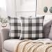 MIULEE Pack of 2 Classic Retro Checkers Plaids Cotton Linen Soft Soild Square Throw Pillow Covers Home Decor Design Cushion Case for Sofa Bedroom Car 20 x 20 Inch 50 x 50 cm