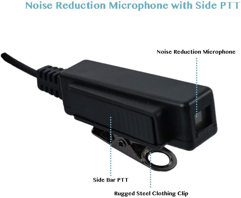 Apx 6000 Earpiece Klykon 2 Wire Surveillance Security Acoustic Tube Eeapiece Headset For Motorola Mtp850 Mototrbo