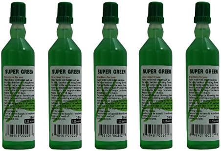 5 Bottles Super Green Lucky Bamboo Fertilizer - Ready-to-use All Purpose Plant Food