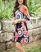 MIROL Women's 3/4 Sleeve Floral Print Swing Shift Casual Tunic Tshirt Dress with Pocket